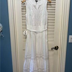 Talbots White Lace Maxi Dress